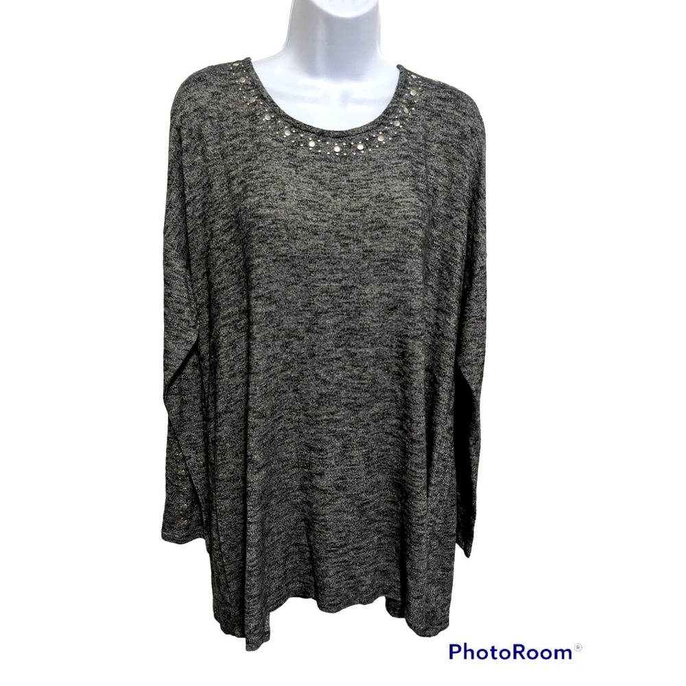Gray Embellished Lightweight Sweater - 18/20